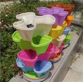 Drivhus Hydroponic System Plastic stabelbar lodret Grow Tower Pot